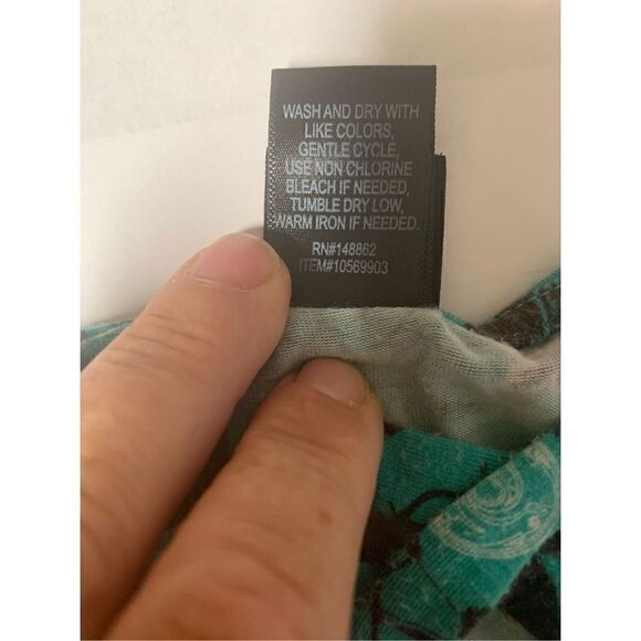 Disney Women's Short Sleeve Criss Cross Back A-Line Dress Green Black Size Large - Picture 8 of 10